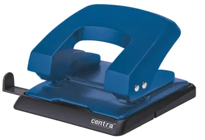 Produktbild von Centra 623684 Locher (HP30, Metall, für 30 Blatt, mit Anschlagschiene) blau