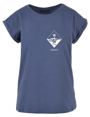 Imagen del producto de Camiseta para mujer Forvert modelo Ladies Tee Pasadena, color azul vintage, talla S, Imagen generada por IA