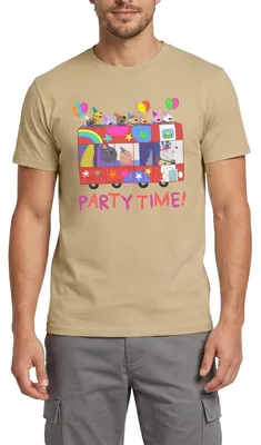Produktbild von Spreadshirt Peppa Pig Design Party Time Mit Peppa Männer T-Shirt, XXL, Sandbeige