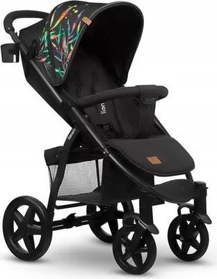 Produktbild von Lionelo Dreamin Kinderwagen Schwarz 22Kg 5-Pkt Rahmen Eva Räder Xxl Verdeck