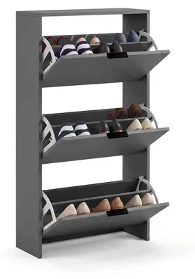 Imagen del producto de duehome -Zapatero de 3 puertas abatibles 60x113 cm Remi