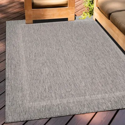 Produktbild von Außen Teppich in Einem Grau 280 x 370 cm für Terrasse oder Garten