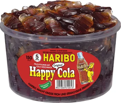 Immagine prodotto di Caramelle gommose alla frutta Haribo - Happy Cola, 150 pezzi