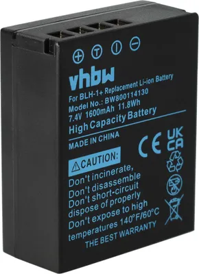 Produktbild von vhbw Akku kompatibel mit Olympus OM-D E-M1 Mark III Kamera (1600 mAh, 7,4 V, Li-Ion)