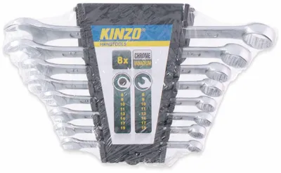 Image de KINZO Jeu de clés à fourche/anneau 8...19 mm, 8 pièces