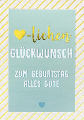 Produktbild von Geburtstag  Bling Bling  Glückwunschkarte im Format 115x17cm mit Umsch