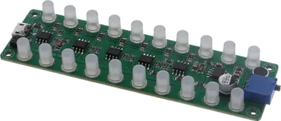 Produktbild von LED Audiopegelanzeige / Lautstärkemessgerät - blau