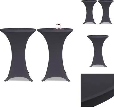 Obrázek produktu pro vidaXL Potah na stůl 2 ks 80 cm antracit - Potahy