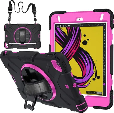 Produktbild von Tasche für iPad Mini 5/4 7.9" Gepanzert mit Drehständer Schwarz