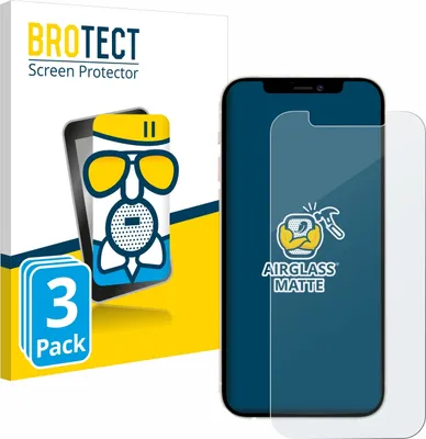 Produktbild von 3x BROTECT Entspiegelungs Schutzglas für Apple iPhone 12 Pro Schutzfolie Panzer Folie Glas Display Schutz matt