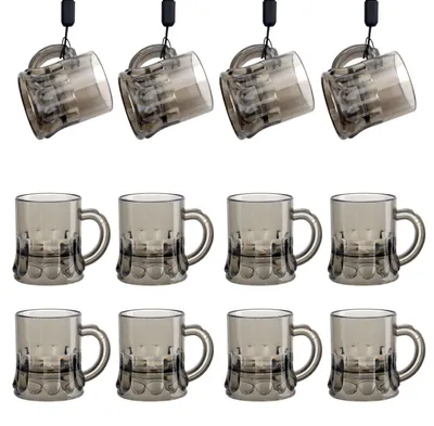 Produktbild von Schnapsglas mit Henkel - 12 Stück Kunststoff-Becher - 3 cl - Schwarz