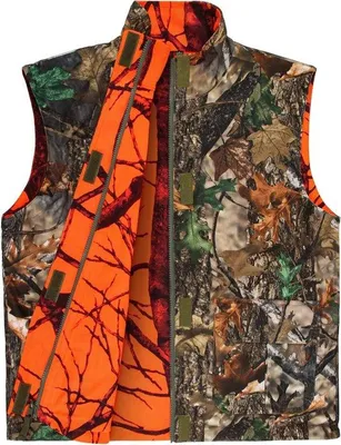 Produktbild von Famanu Sicherheitsweste mit Taschen - Umkehrbar - Orange + Camouflage