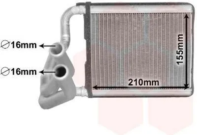 Produktbild von VAN WEZEL 83016701 Wärmetauscher Innenraumheizung Kühler für KIA RIO III (UB) für HYUNDAI VELOSTER (FS)