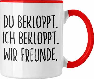 Produktbild von Trendation - Beste Freunde Tasse Geschenk Beste Freundin Freund Kaffeetasse Geschenkidee BFF Allerbeste Freundin Spruch Geburtstag Freundinnen (Rot)