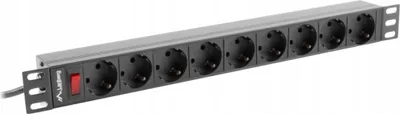 Immagine prodotto di Lanberg Power Strip Rack 19" (1U, 16A, 9X 230V Pl)