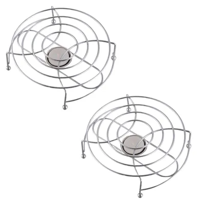 Imagen del producto de Juego de 2 calentadores Novaliv de acero inoxidable, 17 cm de diámetro. Mantienen las bebidas calientes durante mucho tiempo. Color plateado. Duraderos. Ideales para teteras, ollas, tazas y como placa de mantenedor de temperatura