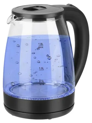 Immagine prodotto di Home Star, bollitore da 1,8 L, 1500 W, illuminazione a LED, spegnimento automatico, nero trasparente