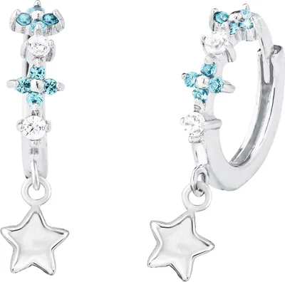 Immagine prodotto di Orecchini a cerchio a stella Princess Lillifee in argento 925 con zirconi