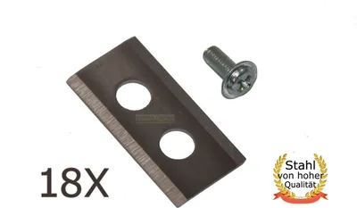 Obrázok produktu pre 18 X 3,6 CM nôž z nehrdzavejúcej ocele pre robotickú kosačku Worx Landroid WA0176 (oceľ X30Cr13)