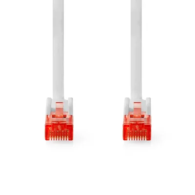 Immagine prodotto di Nedis Cavo di rete CAT6 - RJ45 maschio - RJ45 maschio - U/UTP - 10,0 m - Rotondo - PVC - Bianco - Etichetta