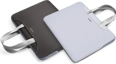 Two laptop bags are shown side-by-side on a white background.