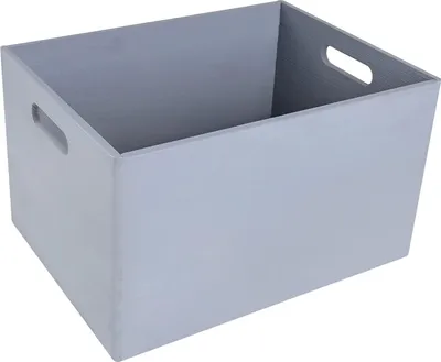 Obrázok produktu pre Creative Deco Sivá drevená prepravka na ovocie | 39x29x23cm (+/-1cm) | s držadlami | bez veka | drevená prepravka drevená prepravka drevená prepravka | na dokumenty cennosti