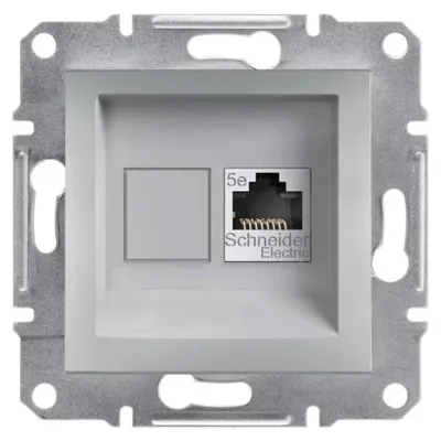 Obrázek produktu pro Počítačová zásuvka RJ45 CAT 5E UTP hliník SCHNEIDER ASFORA