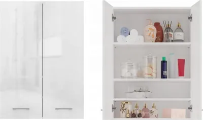 Produktbild von Bad-Hängeschrank MARGO – glänzendes Weiß