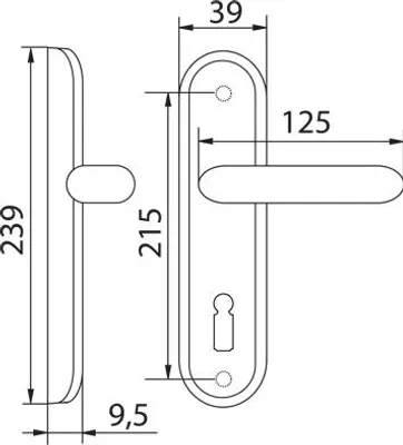 Zdjęcie produktu dla Klamka drzwiowa GAMET ADULAR DH96-14N72-GAB-BL, KL, patyna