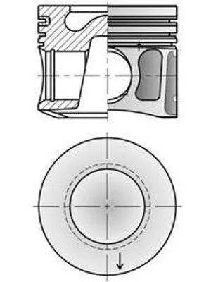 Produktbild von KOLBENSCHMIDT 41008600 Kolben für FORD Transit Mk6 Kasten (V347, V348, FA) Transit Mk6 Bus (V347, V348, FD, FB, FS, FZ, FC)