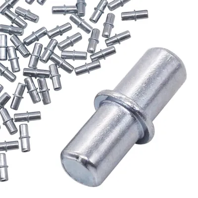 Obrázok produktu pre Kovové podpery na police 4x16mm, 100 kusov, pre skrine, knižnice, jednoduchá inštalácia