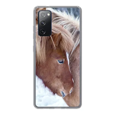 Produktbild von MuchoWow® Handyhülle Schutzhülle Hülle für Samsung Galaxy S20 FE Pferde - Fohlen - Schnee Silikon Softcase Handy Hülle - Abdeckung