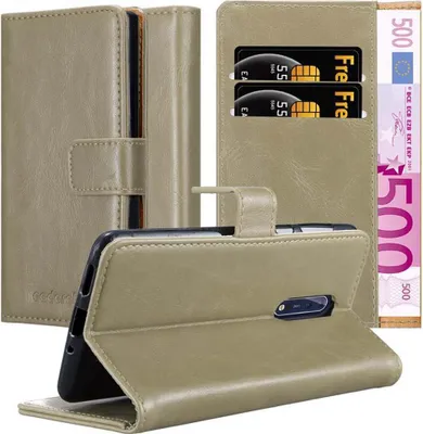 Produktbild von Cadorabo Hülle für Nokia 8 2017 Schutzhülle in Braun Handyhülle Book Tasche Case Etui Luxury