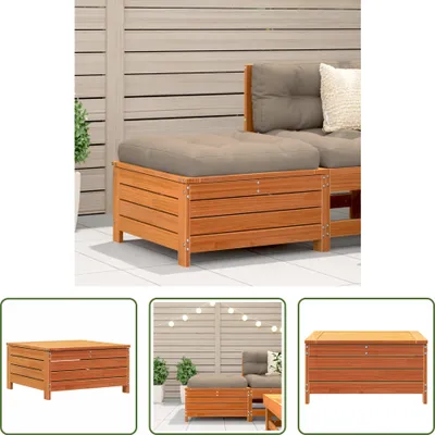 Produktbild von The Living Store Gartenhocker mit Kissen Wachsbraun Massivholz Kiefer