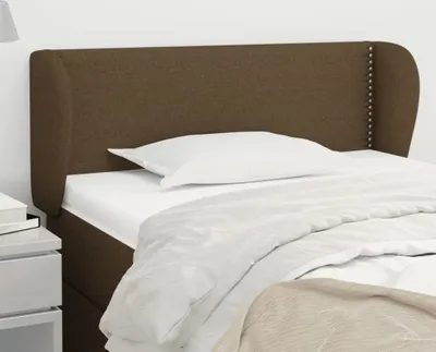 Produktbild von The Living Store Kopfteil mit Ohren Dunkelbraun 103x23x78/88 cm Stoff
