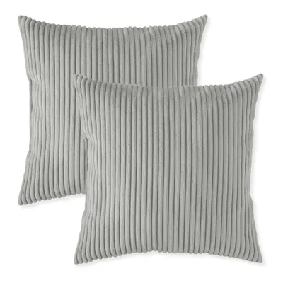Immagine prodotto di sleepling - Set di 2 cuscini da divano in velluto a coste, 40 x 40 cm, cuscini decorativi, cuscini, grigio pietra