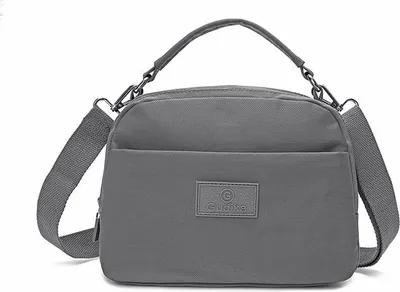 Immagine prodotto di Borsa da donna Gudika - Borsa a tracolla - Borsa a spalla - Grigio - Impermeabile e leggera - Ideale per iPad e uso quotidiano