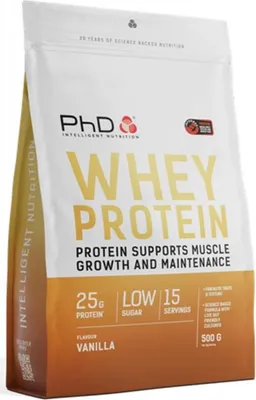 Produktbild von PhD Whey Protein (500g) Vanilla - Eiweiße - Molkenprotein-Konzentrat