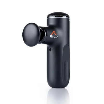 Produktbild von RYZR Variogun Massagepistole – einzigartige verstellbare Amplitude 4–10 mm, 5 stufen, 4 aufsätze, leise bis ca. 60 dB, USB-C, bis zu 5,5 h Laufzeit