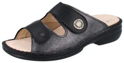 Produktbild von FINN COMFORT FinnStretch Zeno Damen Pantolette grau platin Glattleder - Größe: 42