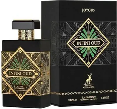 A product shot of a perfume bottle and its box.