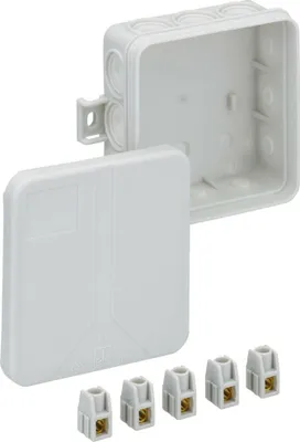Obrázok produktu pre Spojovacia skrinka sivá - Plochá svorkovnica 5x2,5 mm² a 12-2,5 qmm
