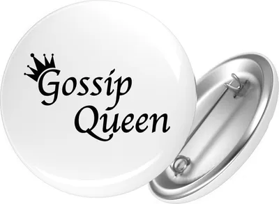 Produktbild von Huuraa Button Gossip Queen Krone 25mm rund mit Sicherheitsnadel Ansteckbutton Geschenkidee