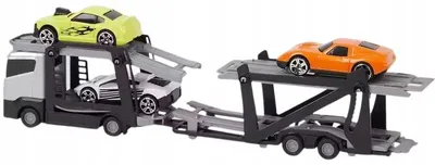 Produktbild von Teamsterz Autotransporter Silber + 3 Spielzeugautos