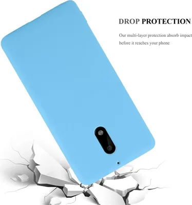 Image de Cadorabo Housse pour Nokia 6 2017 Housse en bleu Housse pour portable TPU Silicone Etui Case Cover