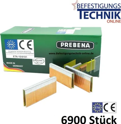 Produktbild von Prebena Klammern L 63mm CSVHA ETA verzinkt G5562 Paslode 114 Bostitch S5 Senco N BEA 155 KL-26 6,9M