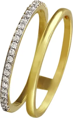 Produktbild von GoldDream Gold Doppel Ring 8 Karat Zirkonia Gr.58 333er Gelbgold GDR505Y58
