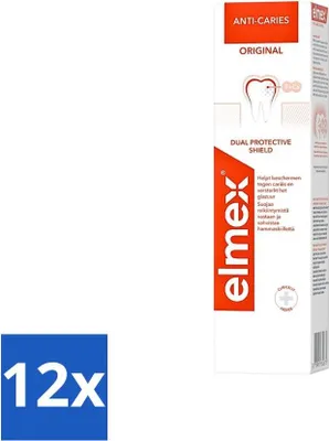 Obrázok produktu pre Elmex zubná pasta proti zubnému kazu Original 75 ml - hodnotné balenie - 12 kusov