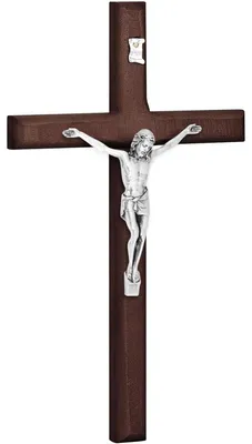 Holzkreuz mit Jesusfigur, Wandkreuz, 20 x 11,5 cm