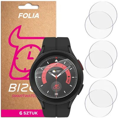 Produktbild von 6x Schutzfolie für den Bildschirm für Galaxy Watch 3 / 5 Pro 45mm, Bizon Watch HydroFlex